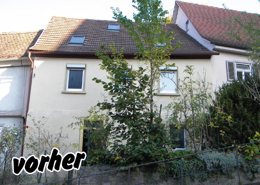 Vorher-Ansicht einer Dachsanierung von Holzbau Bauer